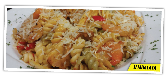 Tiger Jacks Menu - An image of jambalaya pasta