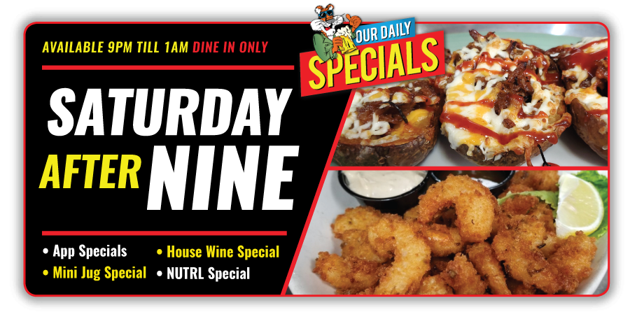 An image showing Saturday specials