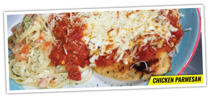 Tiger Jacks Menu - An image of chicken parmesan