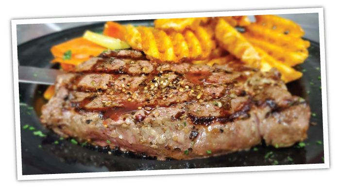 Tiger Jacks Menu - An image of a steak